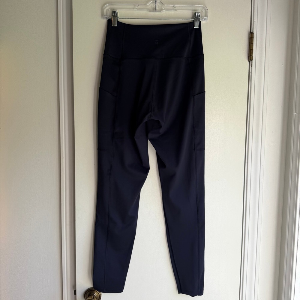 Tommy John Womens Navy Blue High Rise Pocket Leggings Size Medium Activewear - Picture 5 of 7